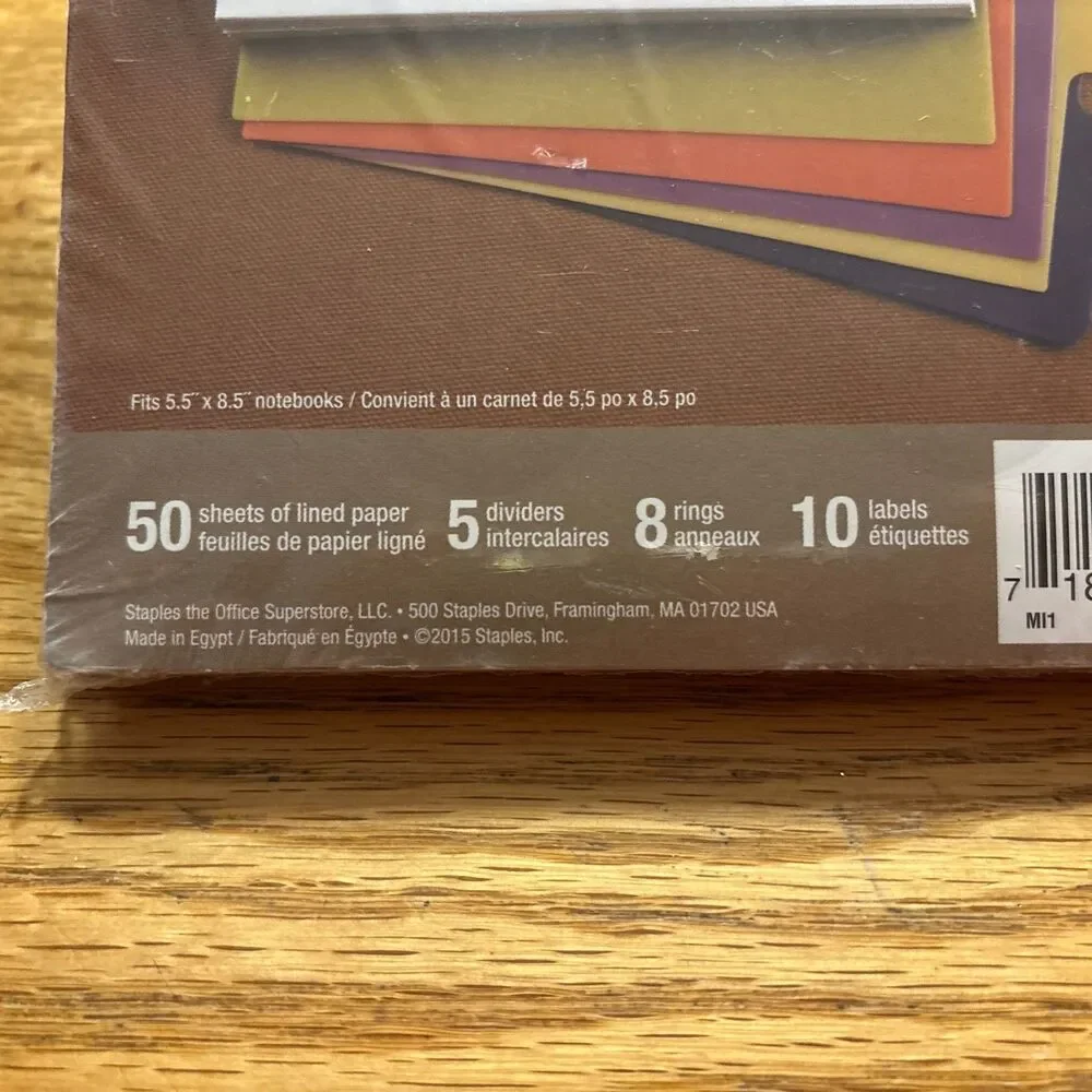 ARC CUSTOMIZABLE NOTEBOOK SYSTEM Accessory Kit 50 Sheets, 5 Dividers 8 Rings NEW